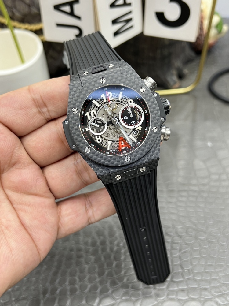 【1:1復刻】宇舶大爆炸45.5mm｜碳纖維殼｜上海7750改HUB1242機芯｜復刻界「黑武士」