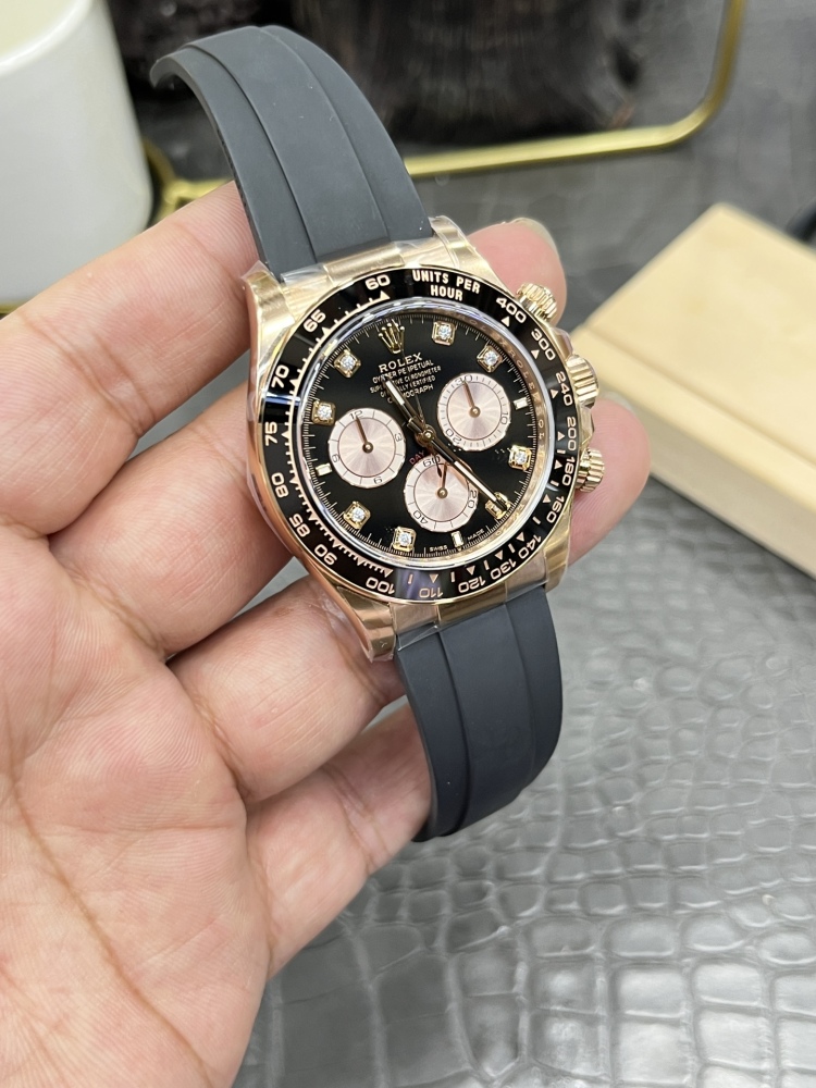 復刻勞力士迪通拿40mm | 玫瑰金鑽面 | 上海4131機芯
