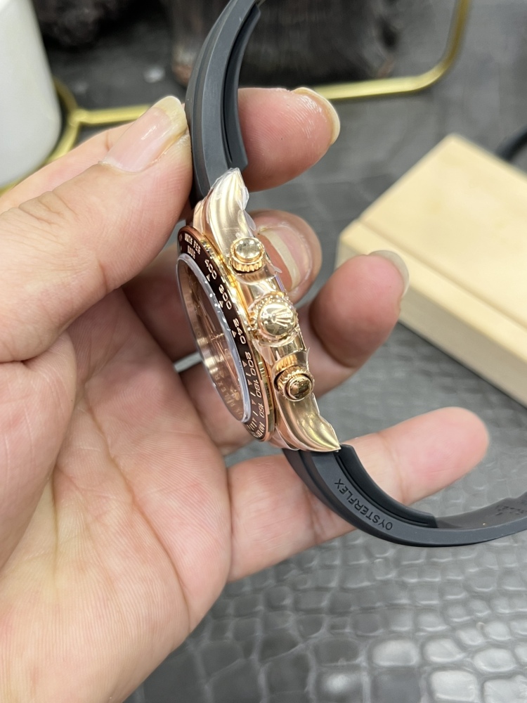 復刻勞力士迪通拿40mm | 玫瑰金鑽面 | 上海4131機芯