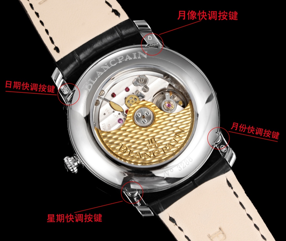 寶珀經典系列6654全曆月相腕表 40毫米精鋼款​