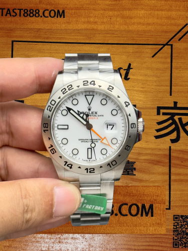 C+廠勞力士探險家型II復刻錶｜904L鋼GMT冰寶藍夜光｜克隆3285機芯｜M226570-0001