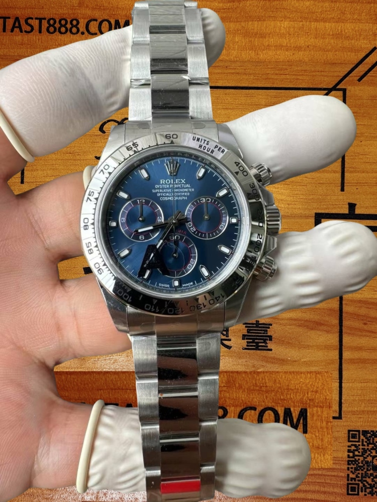 【VS廠】勞力士迪通拿116509 40mm 白金藍盤 4130機芯 陶瓷圈計時腕表 【配重升級版】