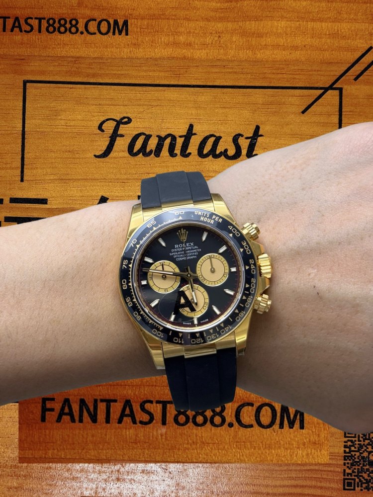 【VS廠】勞力士迪通拿m126518ln-0004 黃金黑盤 4131機芯配重升級版