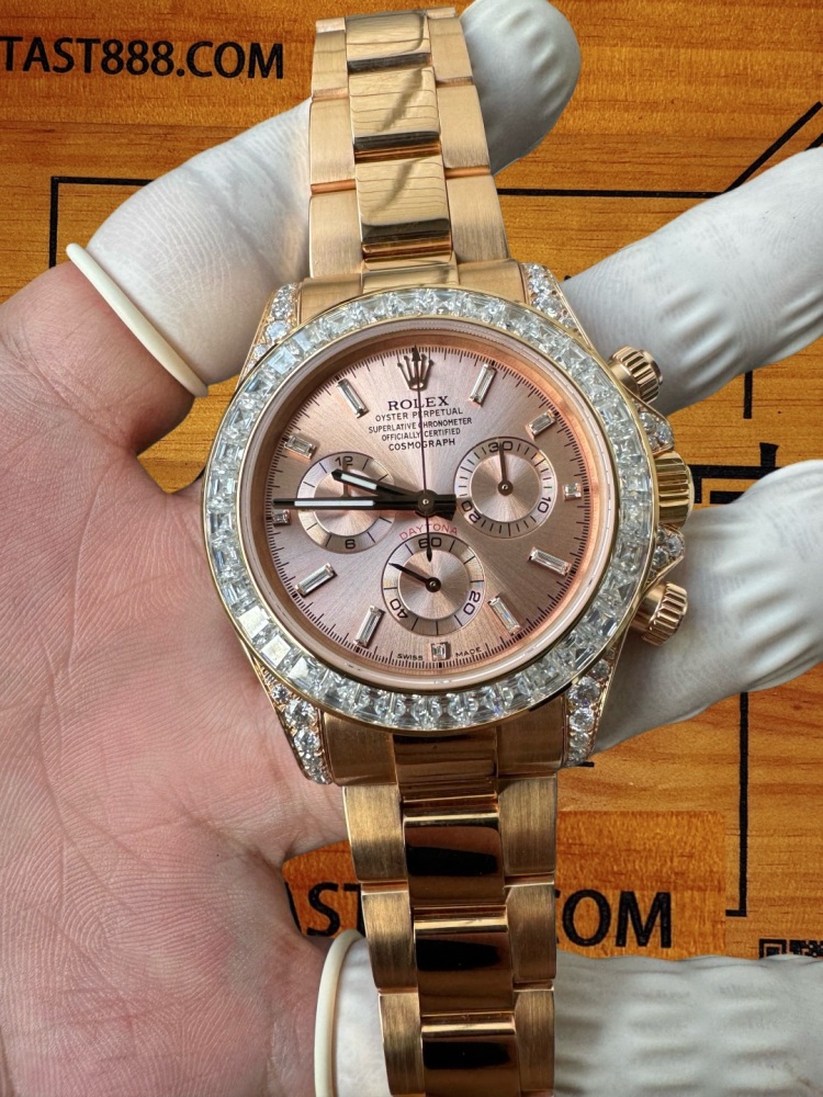 高仿勞力士 配重迪通拿｜改莫桑鑽終極版｜後包金工藝｜實拍鑑賞
