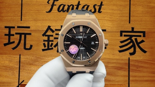 ZF廠超神之作｜愛彼皇家橡樹15400玫瑰金黑盤｜一體機芯｜現貨實拍