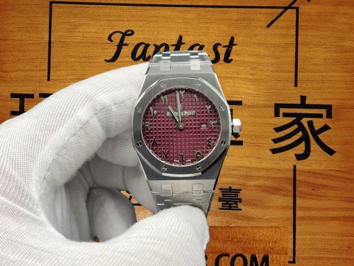 ZF廠超神之作｜愛彼皇家橡樹67651OR女士石英腕表｜紫羅蘭格紋盤｜閃耀登場