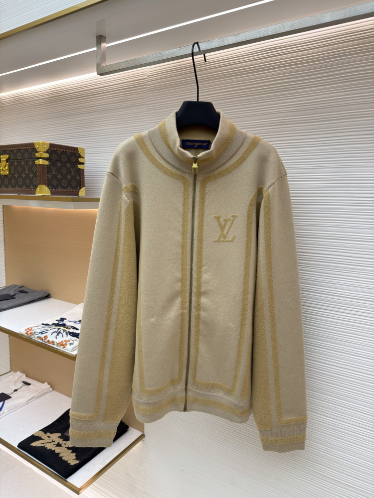 香港台灣市場頂級復刻｜LOUIS VUITTON 雙色拼接嵌花拉鏈外套工藝深度解析​