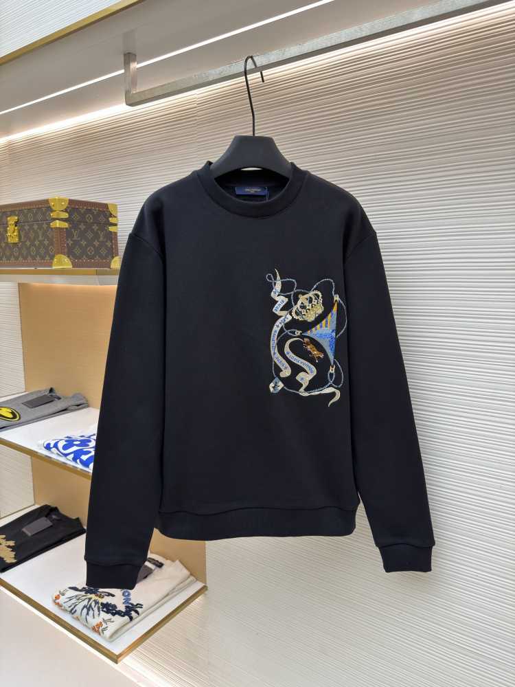 香港台灣熱銷頂級復刻｜LOUIS VUITTON 冠長袖衛衣 粗針刺繡工藝深度解析​