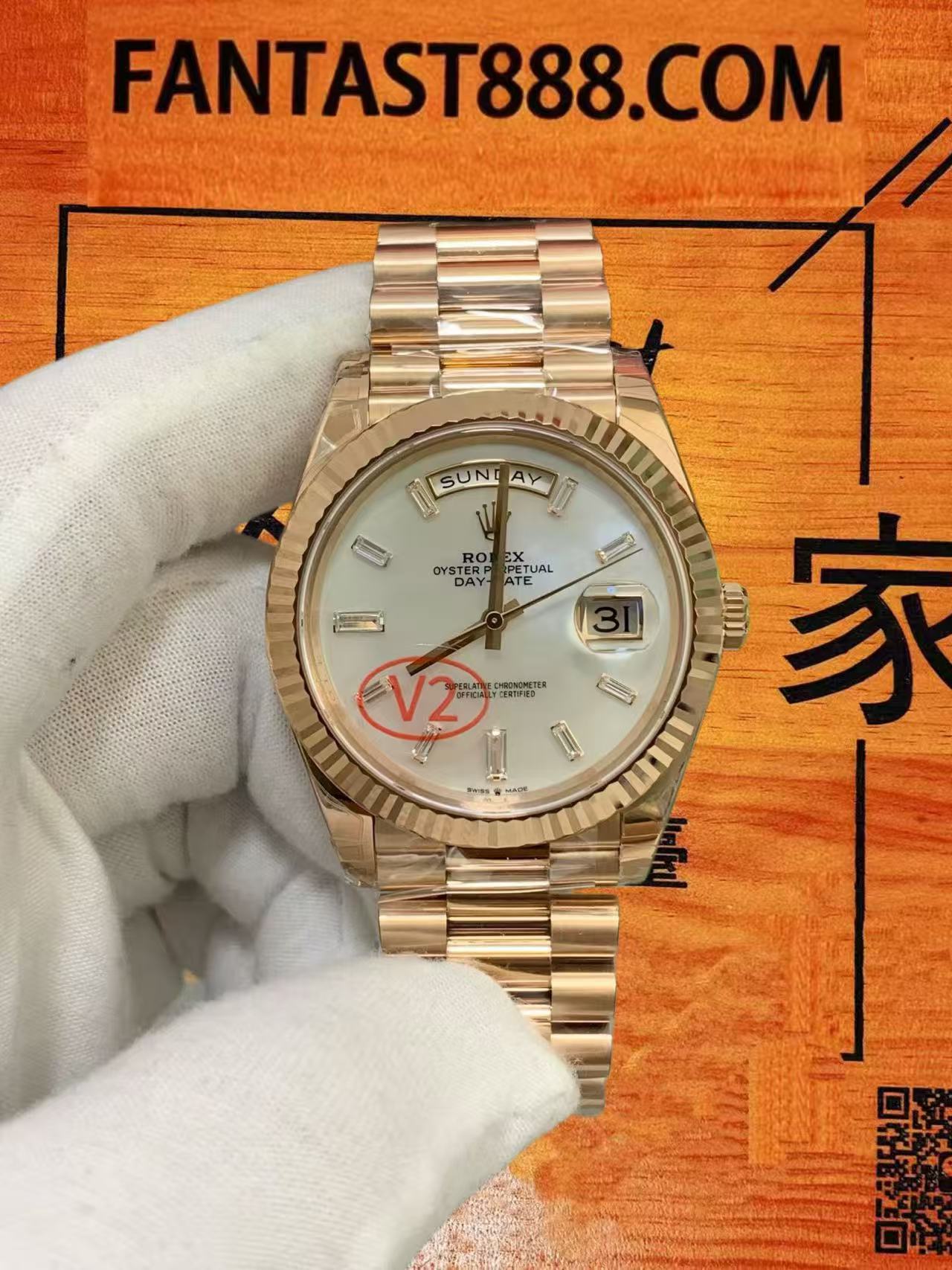VS廠勞力士星期日曆白貝母新品測評