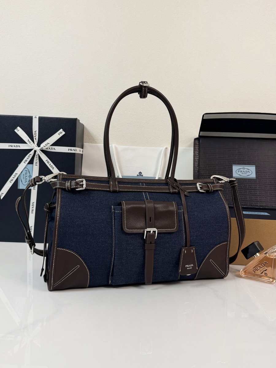 Prada P2250牛仔布大号细节-质感特写