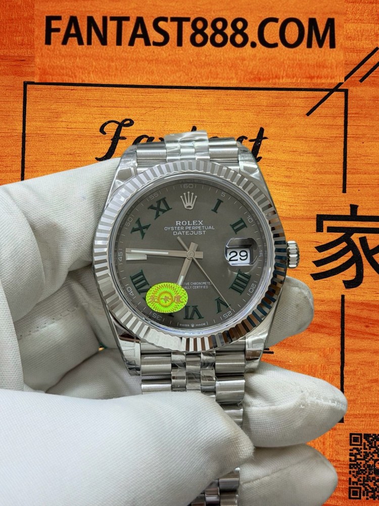 VS廠勞力士Datejust 41mm綠蘿頂級復刻腕錶｜丹東3235高仿名錶｜香港澳門台灣現貨