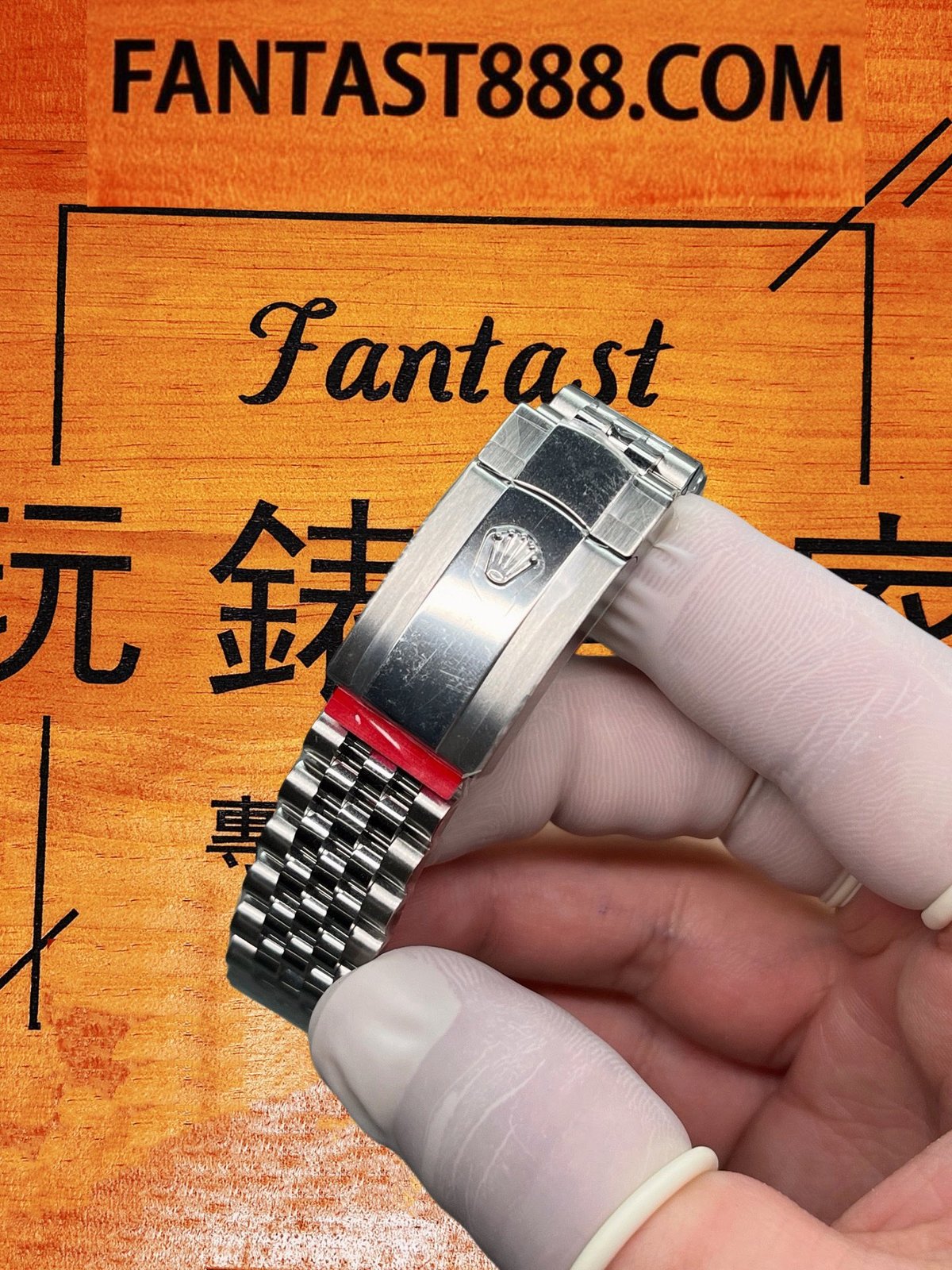 VS廠勞力士Datejust 41mm日期窗凸透鏡與皇冠標誌細節