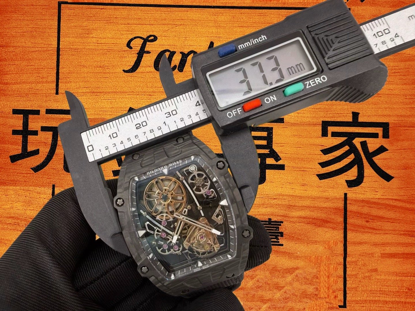 改裝RM27-05玫瑰金橋板齒輪細節
