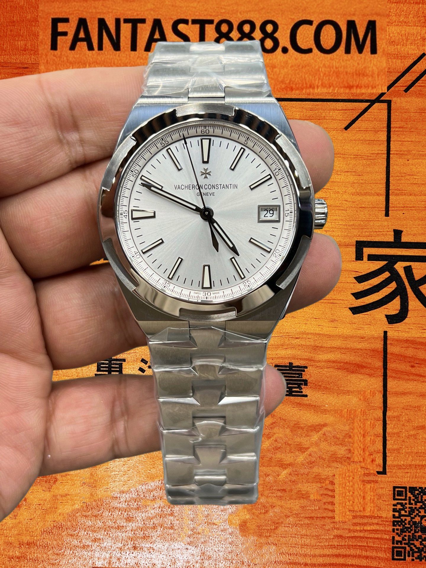 VC Overseas 4500V 銀白盤 Vacheron Constantin江詩丹頓Overseas縱橫四海4500V銀白盤精鋼腕錶