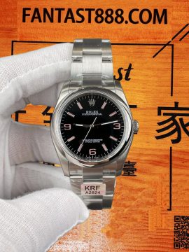 KRF廠探險家一代 36mm 黑盤粉刻度 2824機芯 復古做舊