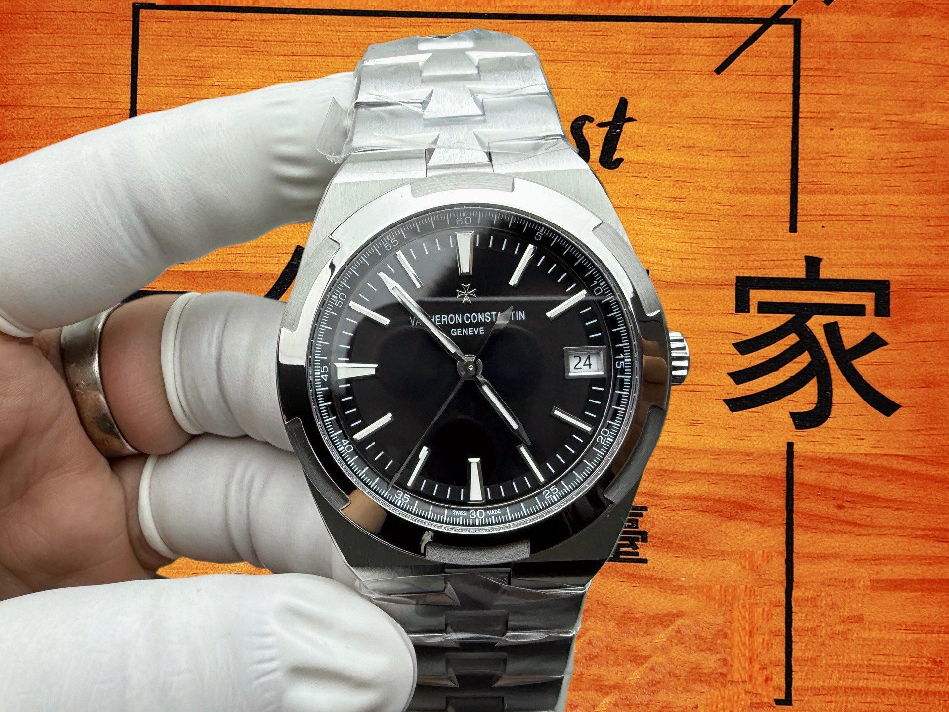 PPF廠 Vacheron Constantin 江詩丹頓 Overseas 縱橫四海 4500V 黑盤鋼帶 41mm 自動機械腕錶 5100機芯 50米防水