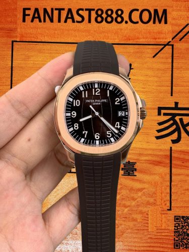 DDF廠 Patek Philippe 百達翡麗 Aquanaut 5167 玫瑰金黑盤 橡膠帶 40mm 自動機械腕錶 324SC機芯 120米防水