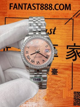THB廠勞力士Datejust 31mm P67 鑽圈粉羅馬日志 復刻