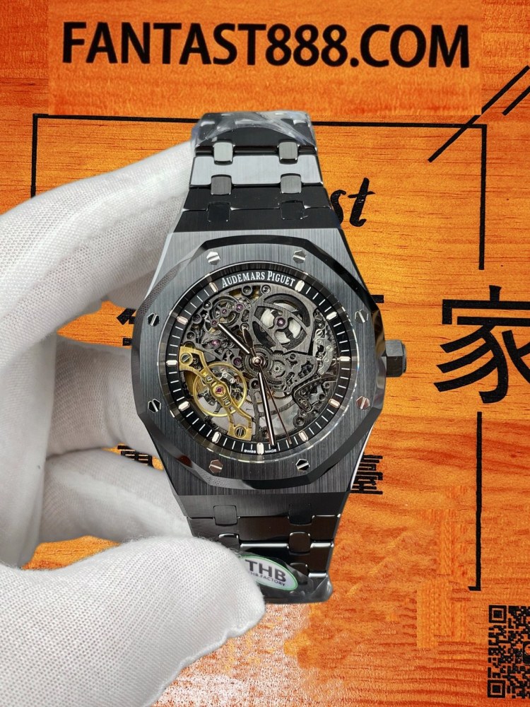 THB廠 愛彼 AP 皇家橡樹 15416CE 鏤空 黑陶瓷 41mm Cal.3132 雙擺輪 復刻腕錶