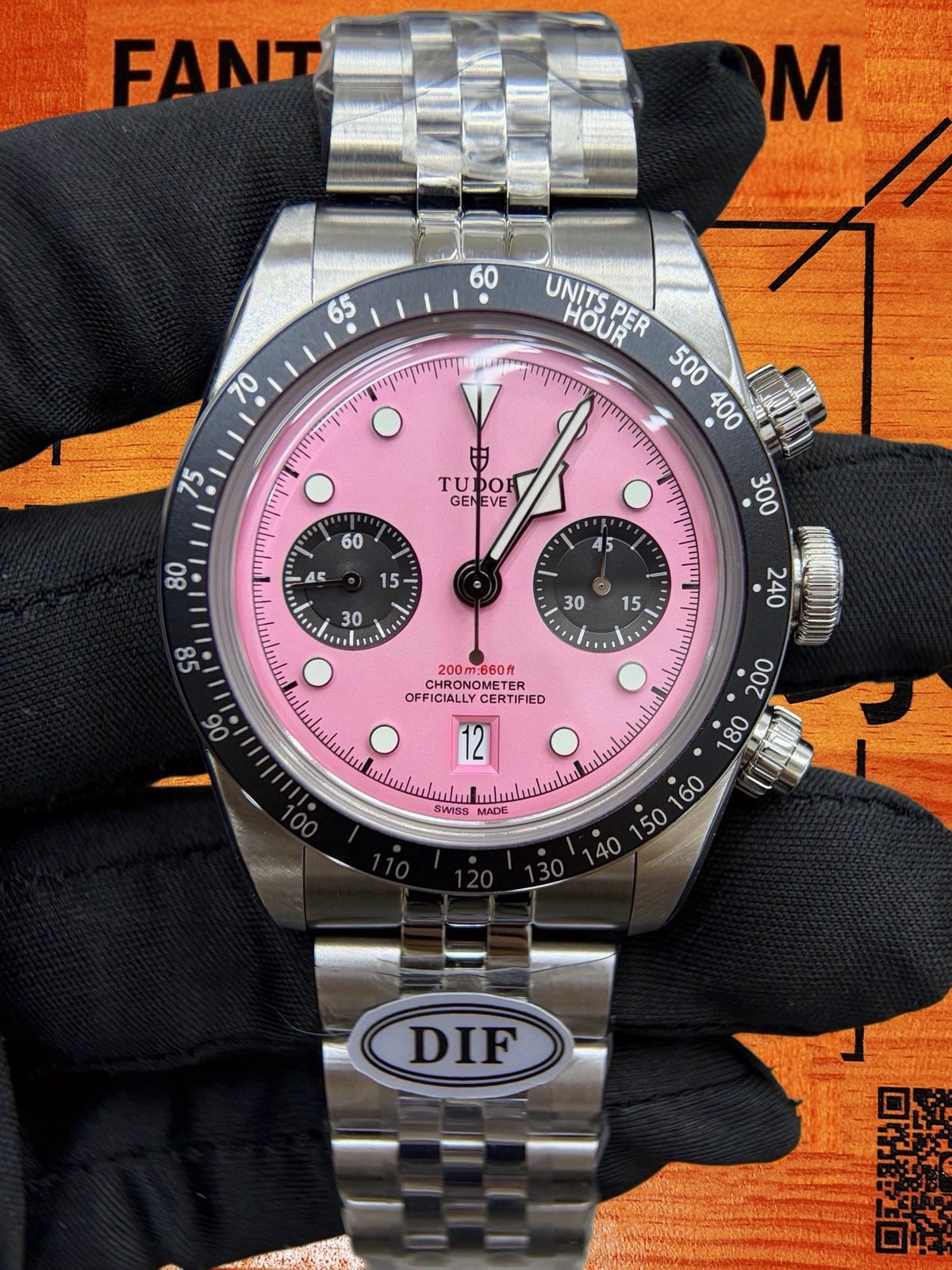 DiF廠帝舵碧灣計時M79360 火烈鳥粉 41mm