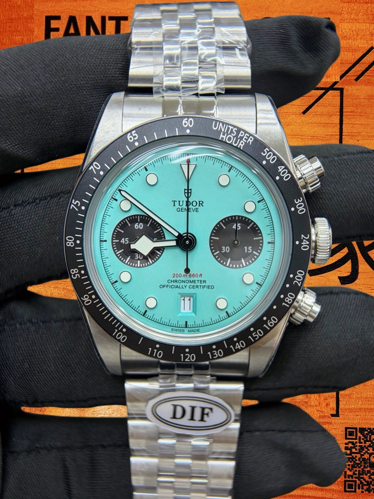 DiF廠帝舵碧灣計時M79360 蒂芙尼藍 41mm