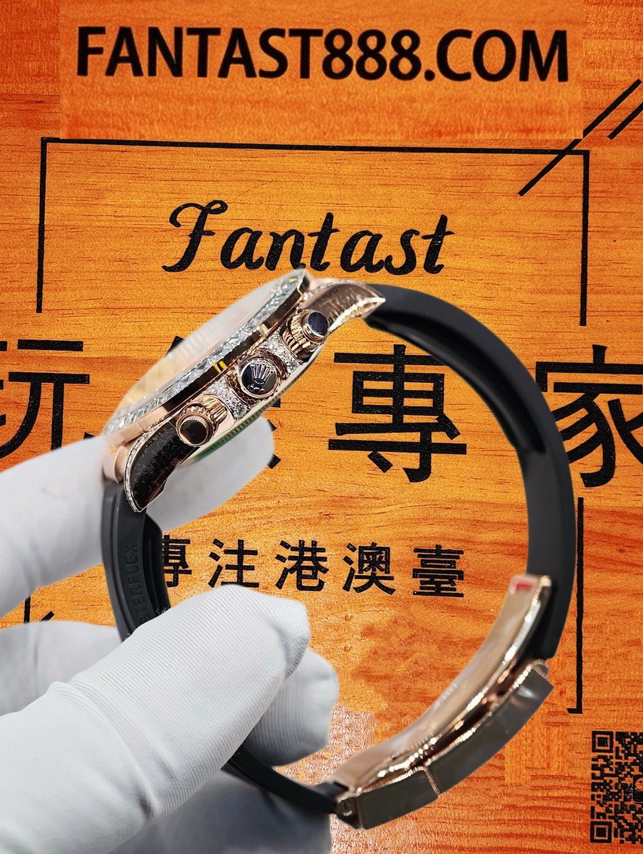 高仿私人改裝-勞力士-迪通拿 莫桑T方鑽圈粉盤 復刻腕錶 實拍 7