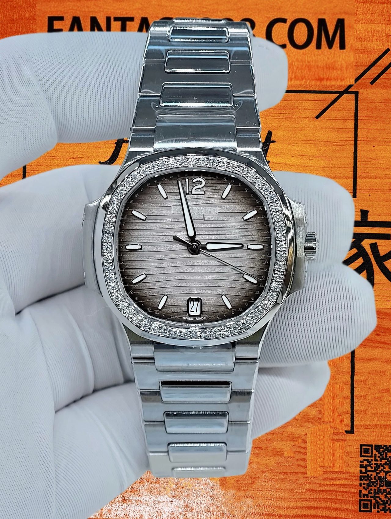 高仿私人改裝-百達翡麗-鸚鵡螺7118/1200A 鋼款女表 復刻腕錶 實拍 1