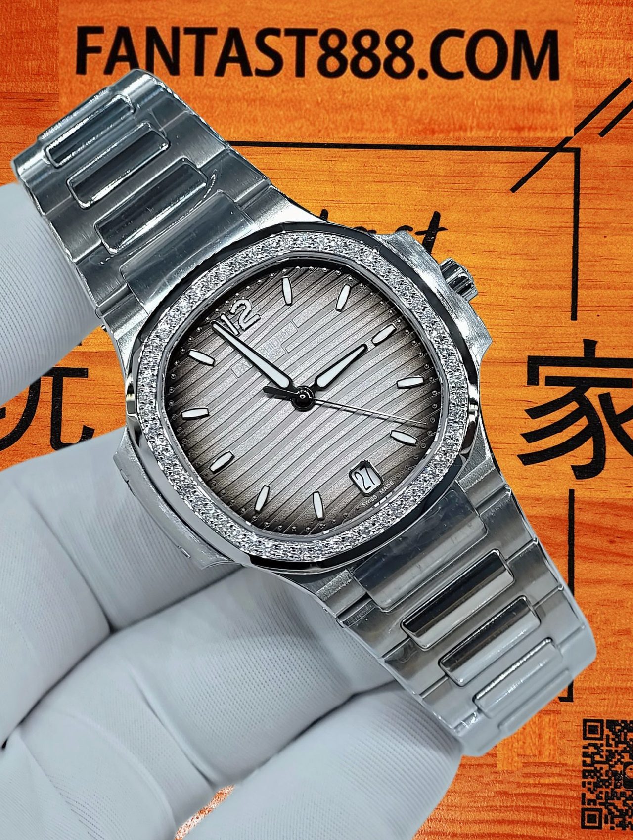 高仿私人改裝-百達翡麗-鸚鵡螺7118/1200A 鋼款女表 復刻腕錶 實拍 3