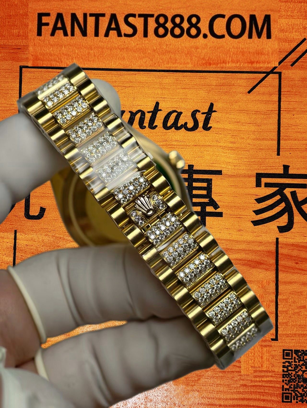 高仿私人改裝-勞力士-星期日曆128348RBR 蒂芙尼藍滿天星 復刻腕錶 實拍 6