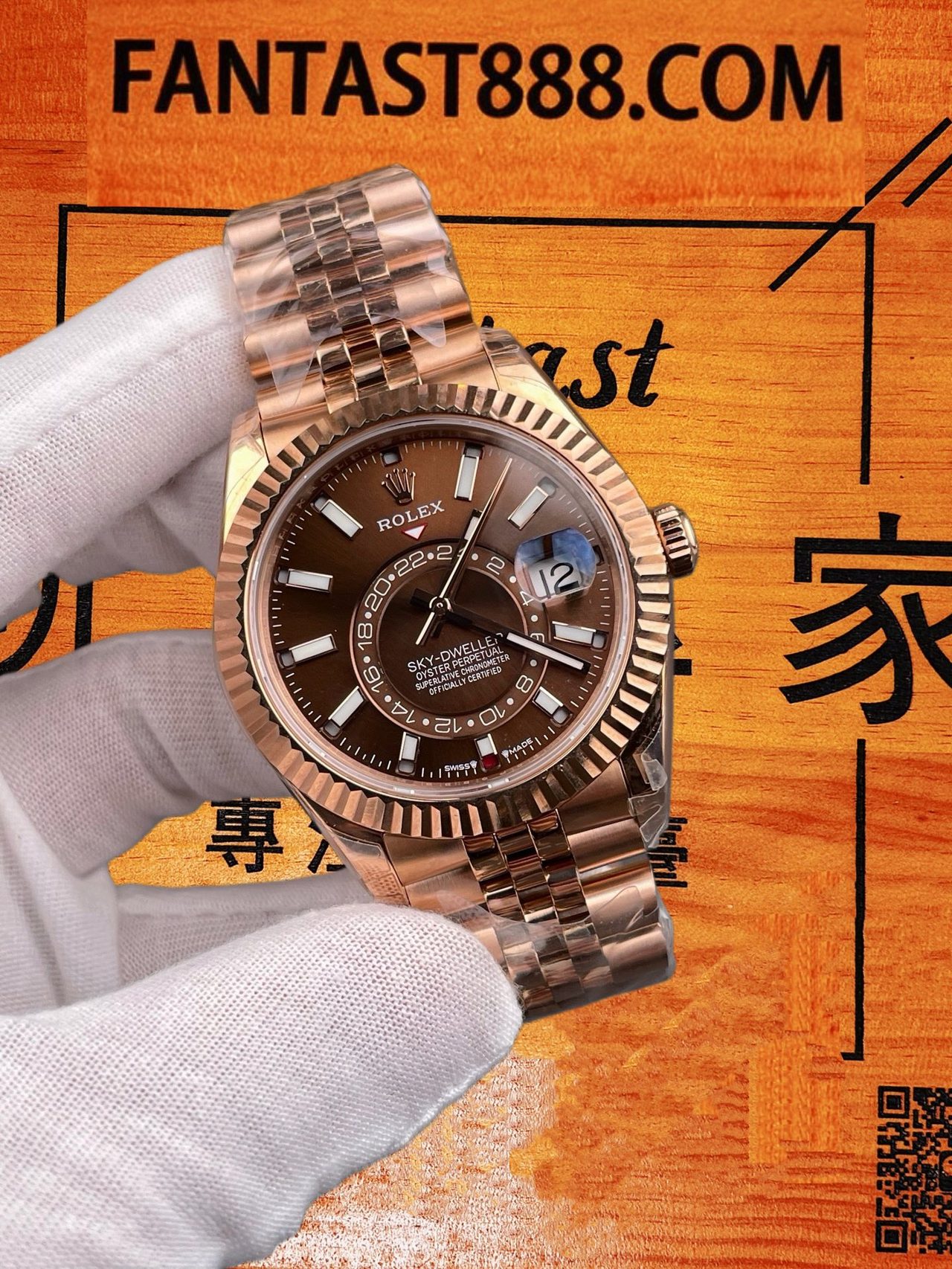 高仿勞力士-天行者336935-玫瑰金棕盤GS 配重191G復刻腕錶 實拍 2