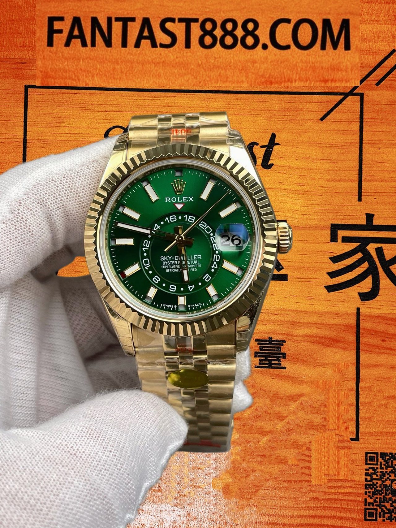 高仿勞力士-天行者336935-全金綠金盤NOOB 配重195G復刻腕錶 實拍 1