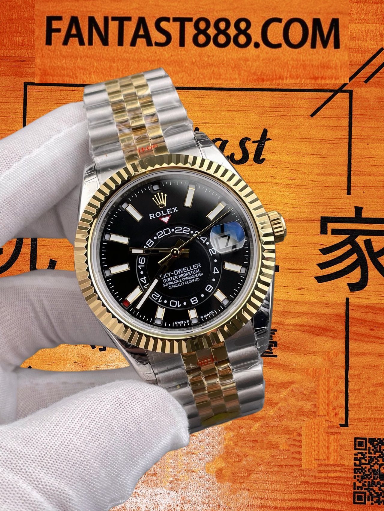 高仿勞力士-天行者336934-間金黑盤NOOB 復刻腕錶 實拍 2