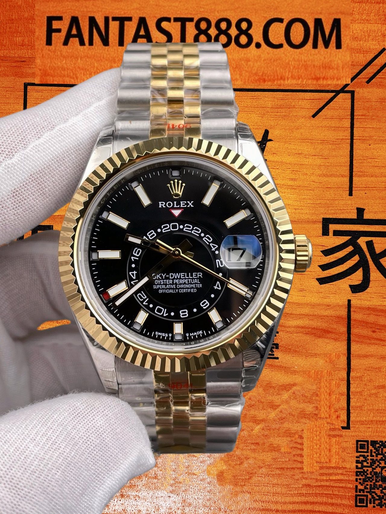 高仿勞力士-天行者336934-間金黑盤NOOB 復刻腕錶 實拍 3