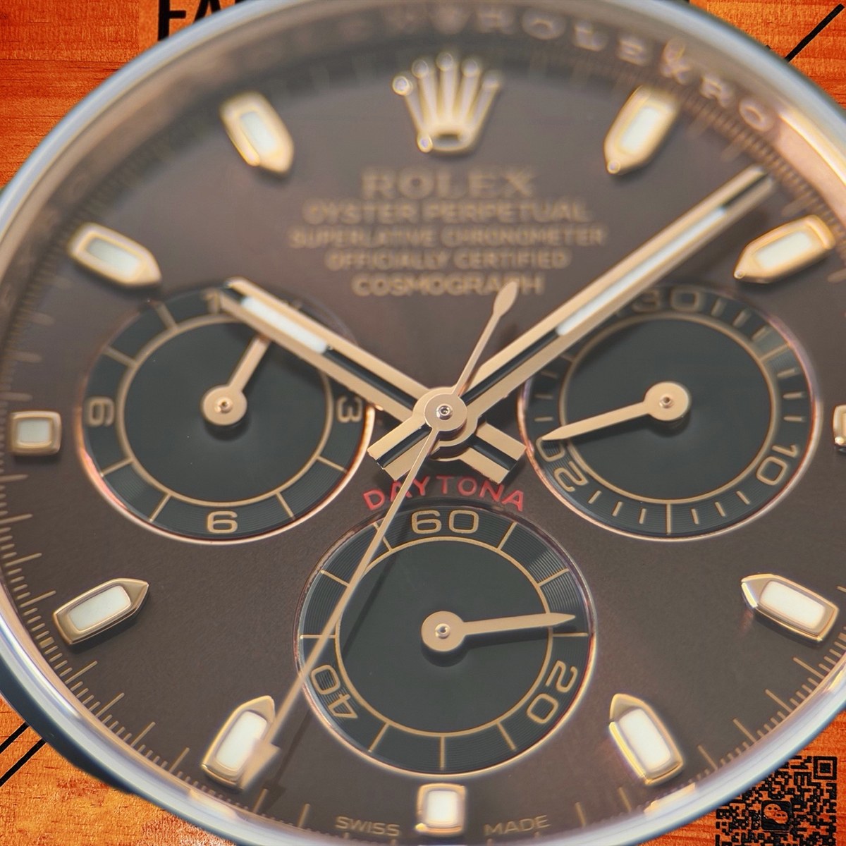 高仿勞力士 CBD廠 配重 Cosmograph Daytona 116505 玫瑰金黑圈 巧克力面 4130機芯 復刻腕錶 實拍 3