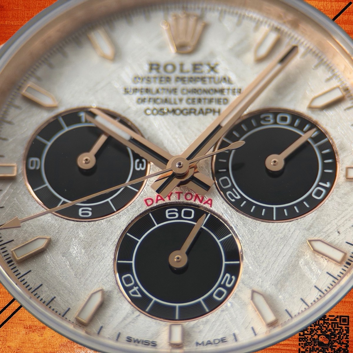 高仿勞力士 CBD廠 配重 Cosmograph Daytona 126505 真隕石面 玫瑰金黑圈 4131機芯 復刻腕錶 實拍 3