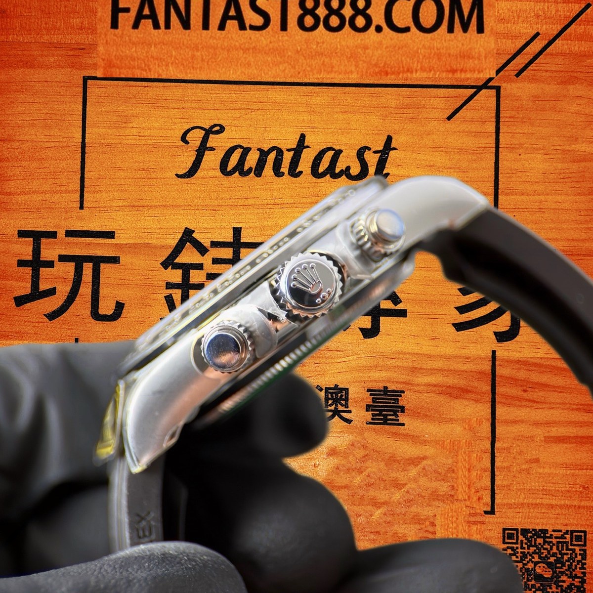 高仿勞力士 CBD廠 配重 Cosmograph Daytona 126500LN 904L鋼黑圈 真隕石面 黑色monobloc計時盤 4131機芯 復刻腕錶 實拍 5