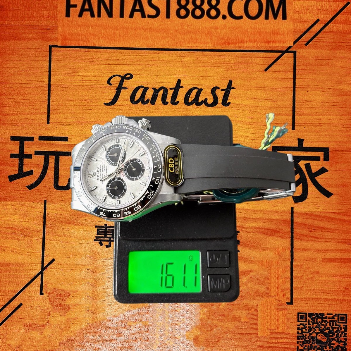 高仿勞力士 CBD廠 配重 Cosmograph Daytona 126500LN 904L鋼黑圈 真隕石面 黑色monobloc計時盤 4131機芯 復刻腕錶 實拍 9
