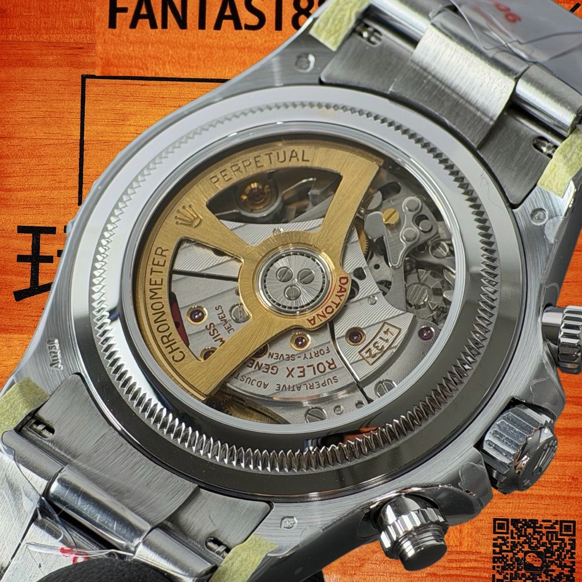 高仿勞力士 CBD廠 配重 Cosmograph Daytona 126500LN 904L鋼黑圈 勒芒黑盤 白色monobloc計時盤 4132機芯 復刻腕錶 實拍 6