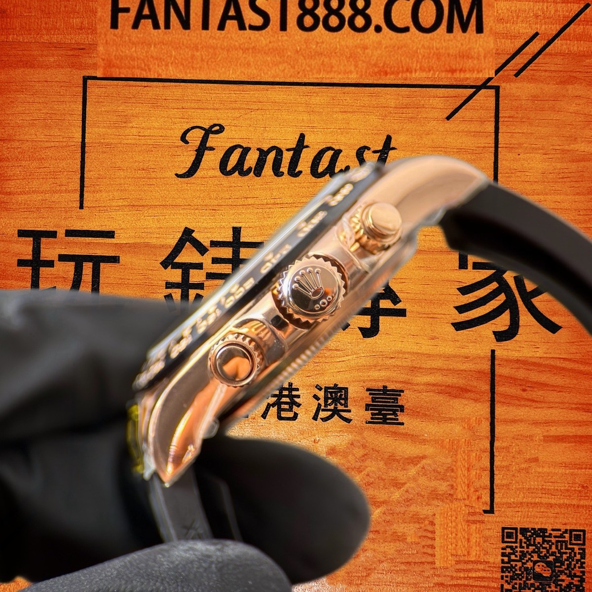 高仿勞力士 CBD廠 配重 Cosmograph Daytona 116505 玫瑰金黑圈 黑盤 金眼睛 玫瑰金monobloc計時盤 4130機芯 復刻腕錶 實拍 5