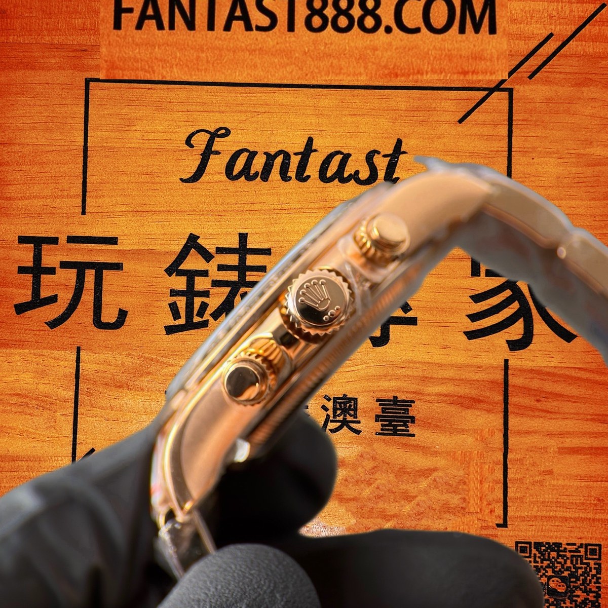 高仿勞力士 CBD廠 配重 Cosmograph Daytona 116505 玫瑰金黑圈 勒芒黑盤 白色monobloc panda計時盤 4132機芯 復刻腕錶 實拍 5