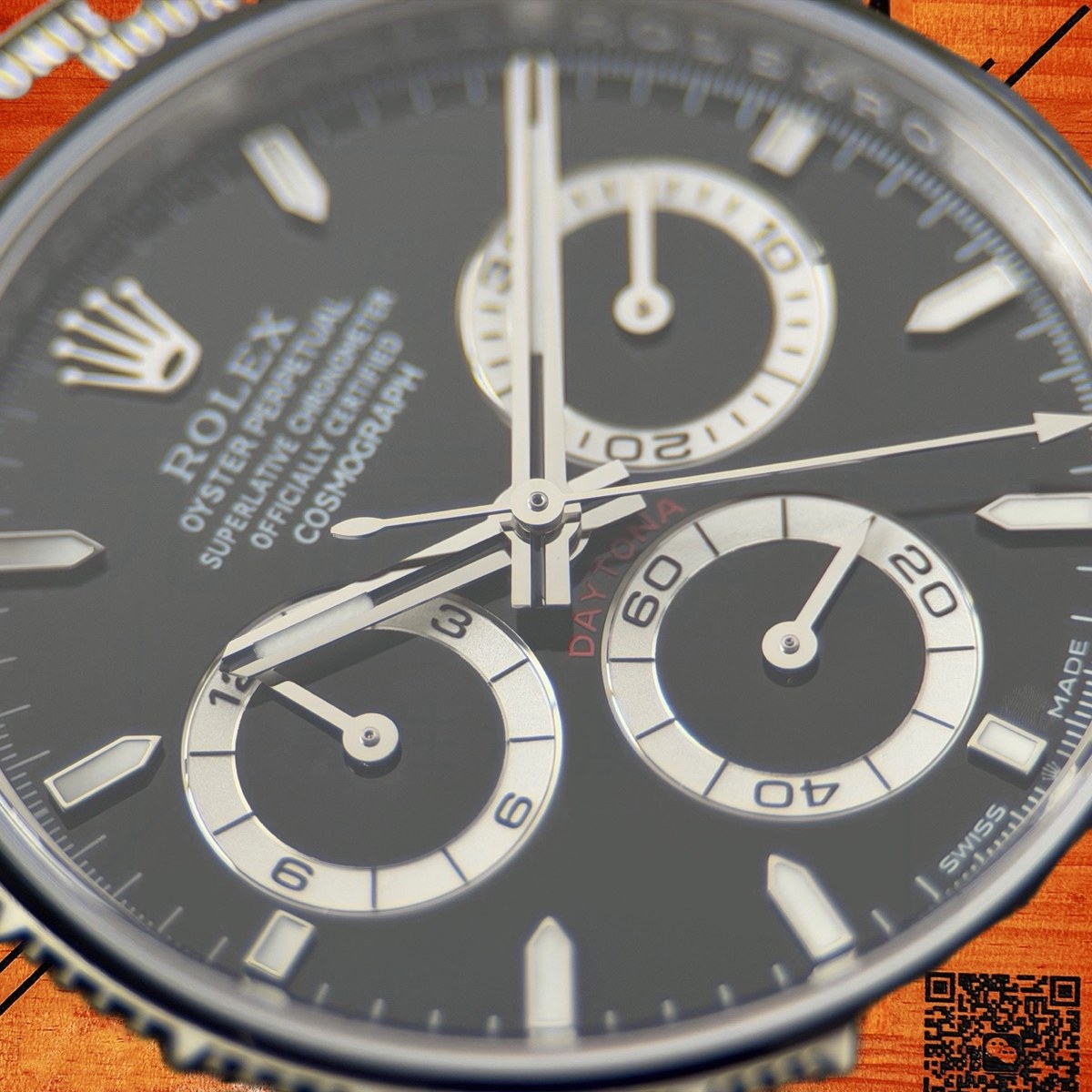 高仿勞力士 CBD廠 配重 Cosmograph Daytona 126500LN 904L鋼黑圈 黑盤 反熊貓白色monobloc計時盤 4131機芯 復刻腕錶 實拍 2