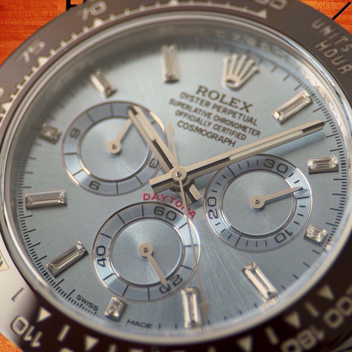 高仿勞力士 CBD廠 配重 Cosmograph Daytona 116509 904L鋼棕圈 冰藍盤 同色冰藍monobloc計時盤 8鑽時標 4130機芯 復刻腕錶 實拍 3