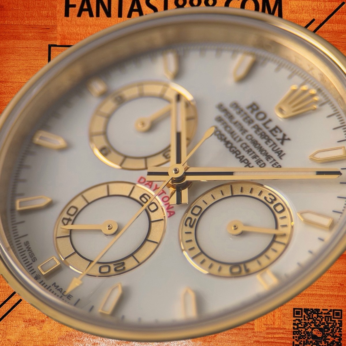 高仿勞力士 CBD廠 配重 Cosmograph Daytona 116508 18K黃金黃金圈 象牙白盤 金色monobloc計時盤 棒狀時標 4131機芯 復刻腕錶 實拍 3