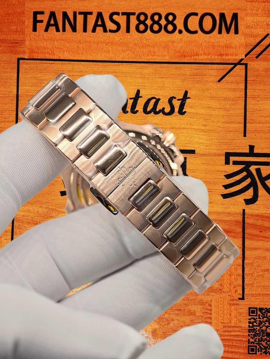 客定改裝 Patek Philippe 百達翡麗 Nautilus 5711/1R 35mm女款 18K玫瑰金厚金包裹 表圈鑲嵌天然鑽石VVS D級 復刻腕錶 實拍 7