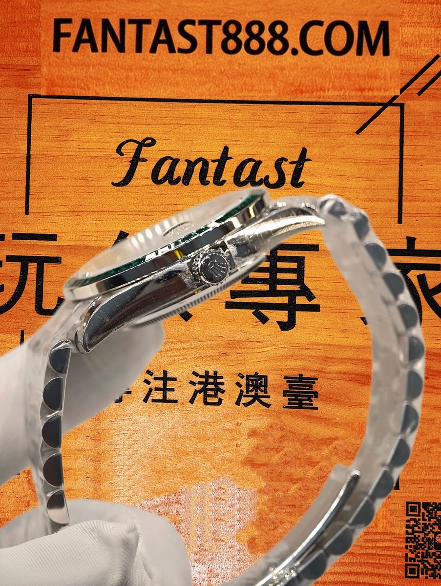客定改裝 勞力士 Day-Date 36mm 滿鑲雪花鑽 904L鋼 SW培育祖母綠寶石梯方整圈表圈 12點T方鑽刻度 復刻腕錶 實拍 6