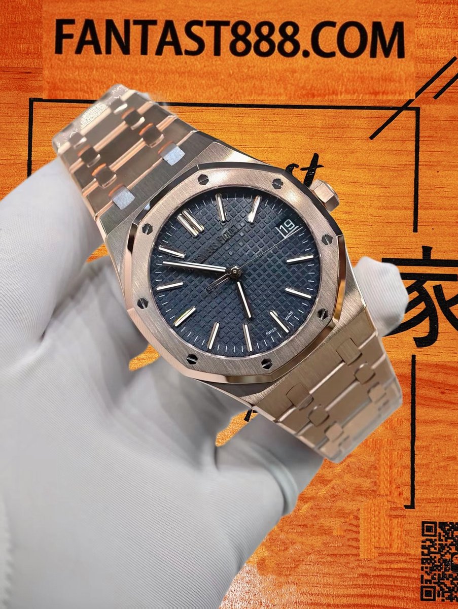 客定改裝 Audemars Piguet 愛彼 Royal Oak 皇家橡樹系列 八角外圈 8顆六角螺絲 一體式鏈節 18K包厚金 復刻腕錶 實拍 3