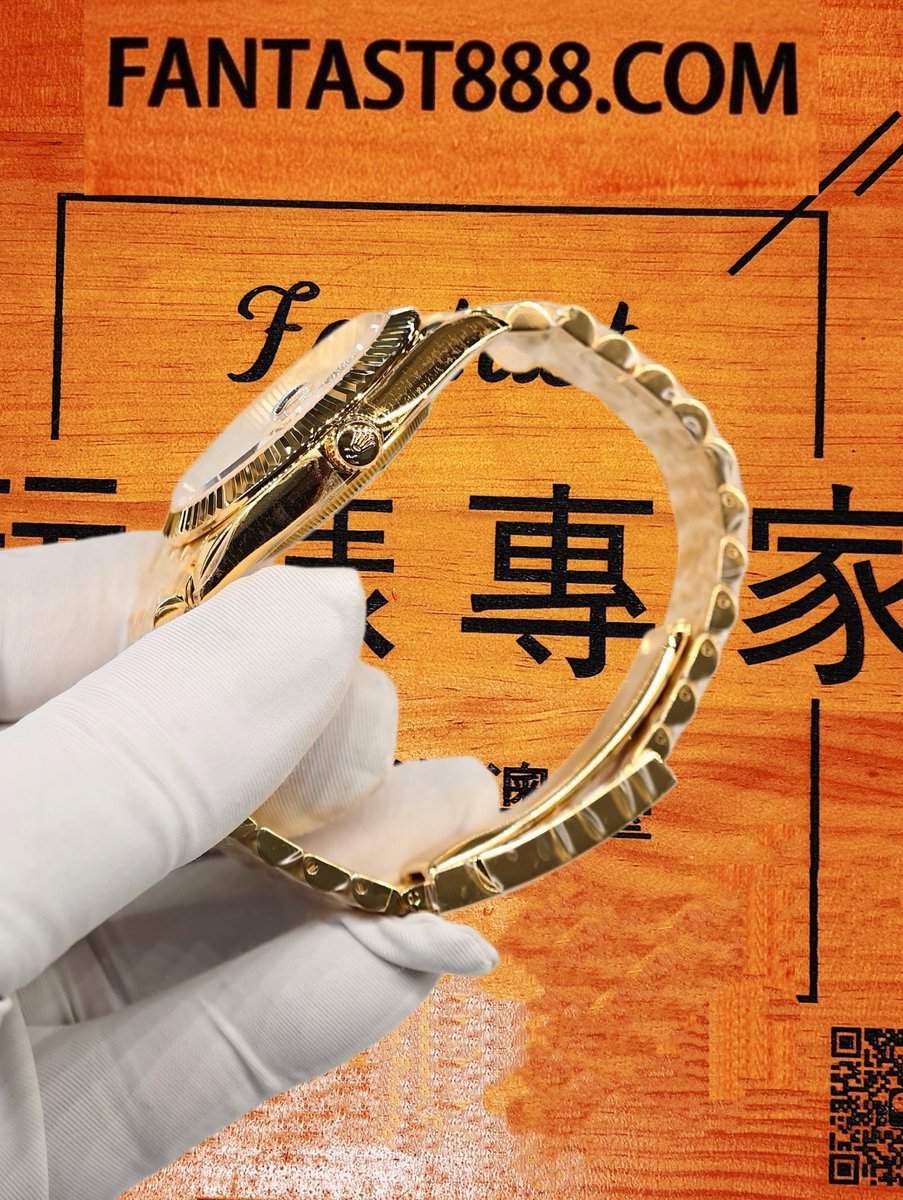 高仿私人改裝-勞力士-日志型126333 香檳金間金五珠鏈 復刻腕錶 實拍 5