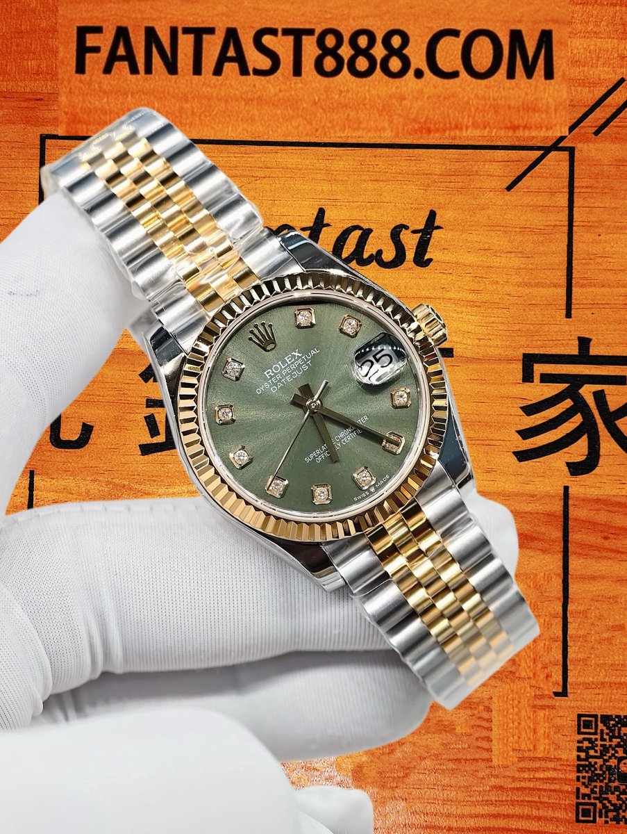 高仿私人改裝-勞力士-日志型278273 橄欖綠鑽刻31mm 復刻腕錶 實拍 2