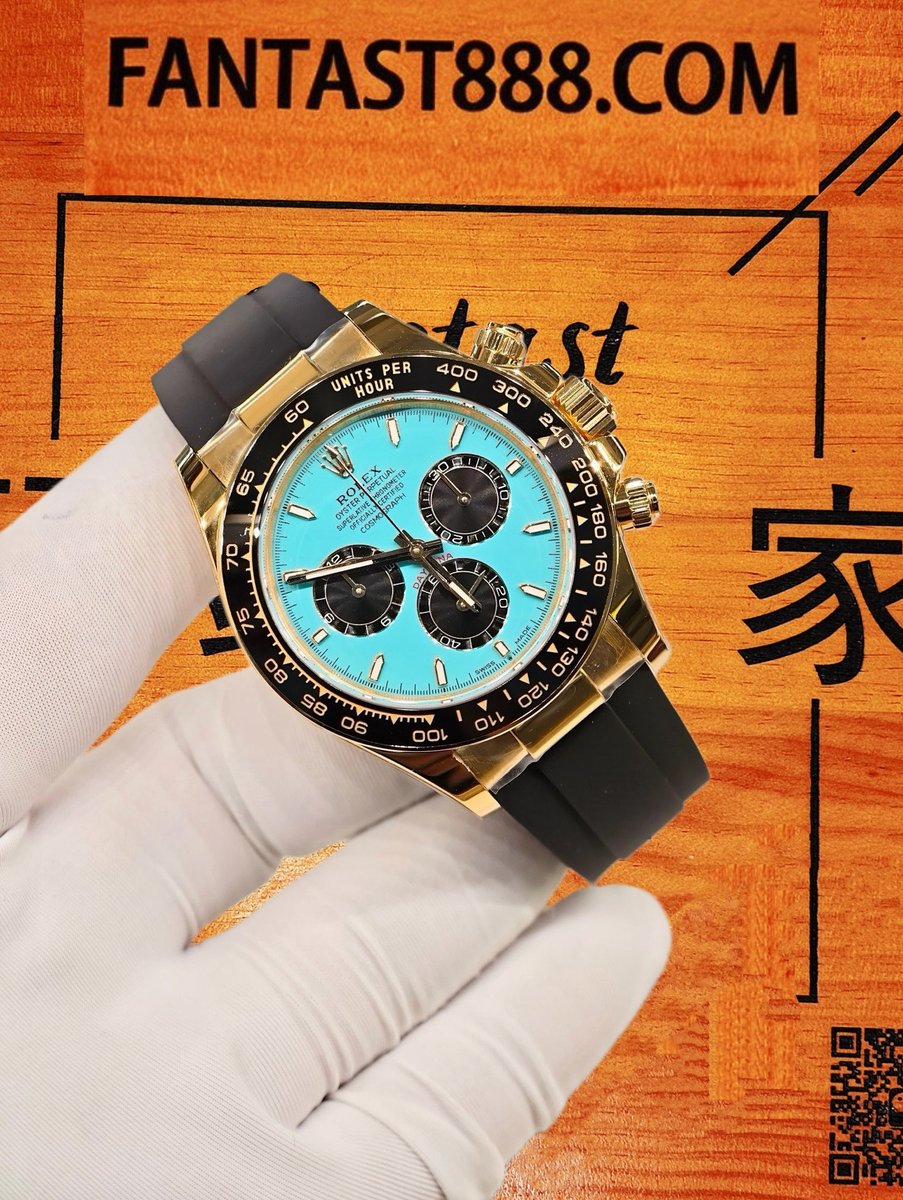 高仿私人改裝-勞力士-迪通拿126518LN 蒂芙尼藍黃金膠帶 復刻腕錶 實拍 2