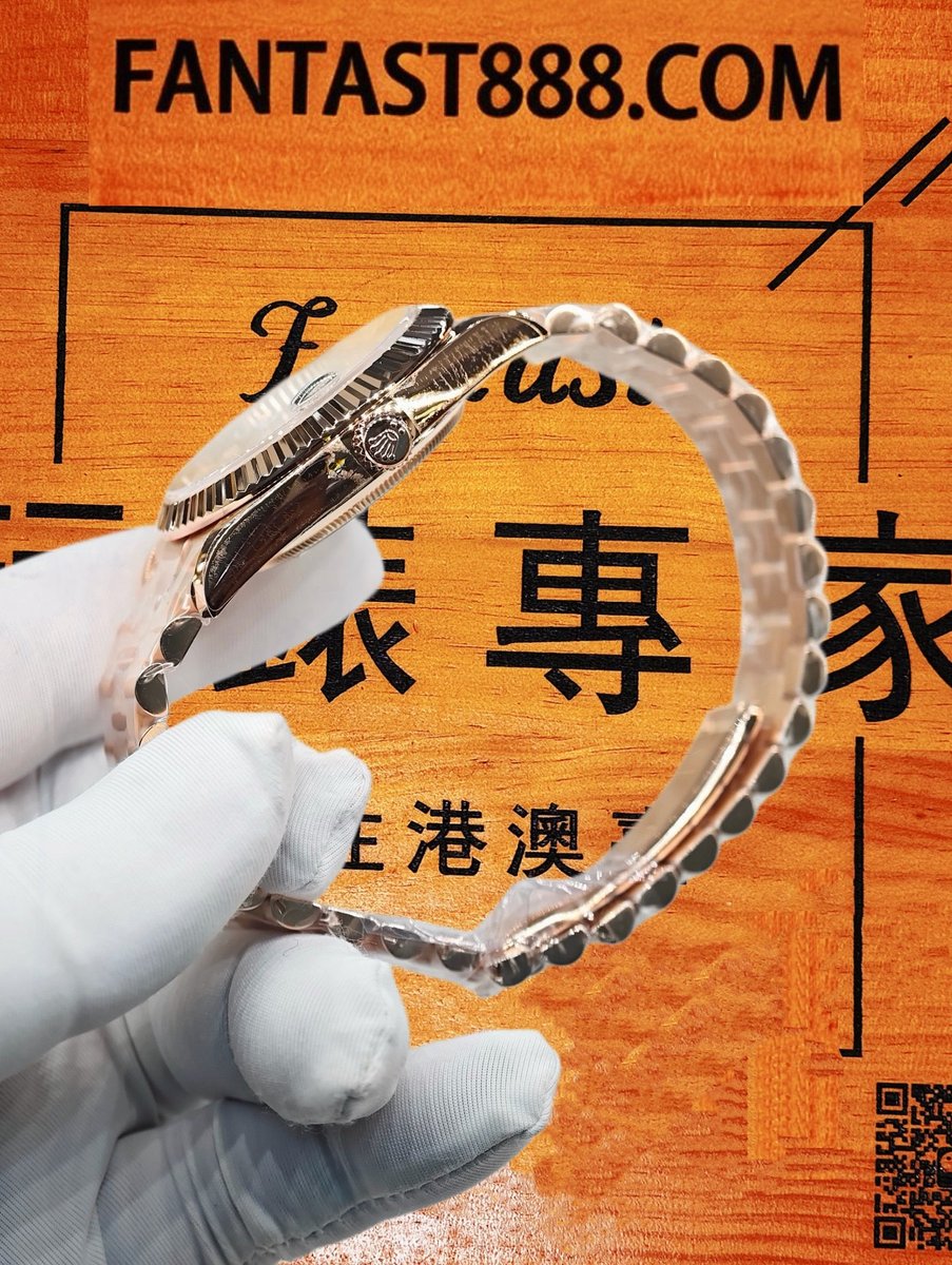 高仿私人改裝-勞力士-星期日曆228235 咖冰糖玫瑰金 復刻腕錶 實拍 5